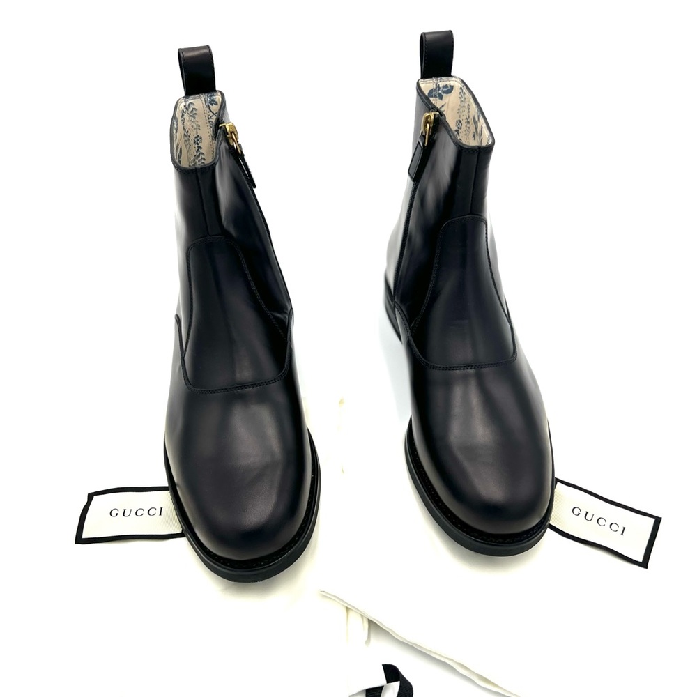 Gucci Black Leather Boots